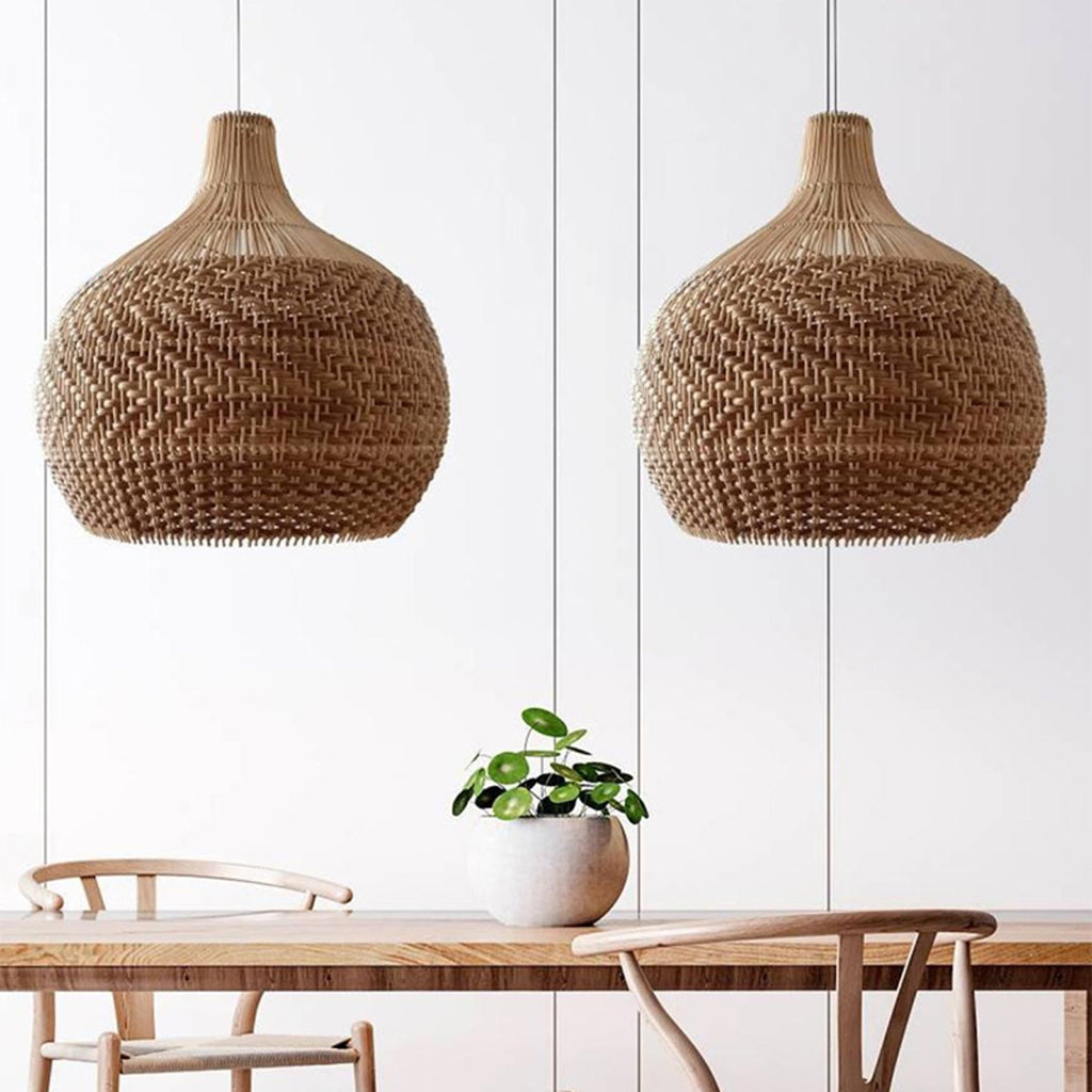 Tobago Small Rattan Pendant Light For Kitchen Island