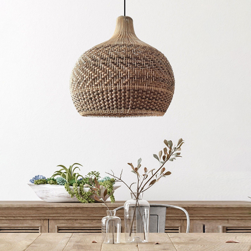 Tobago Small Rattan Pendant Light For Kitchen Island