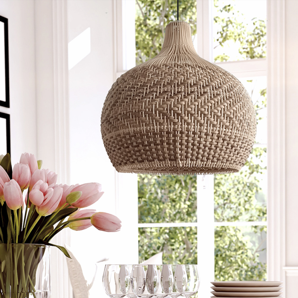 Tobago Small Rattan Pendant Light For Kitchen Island