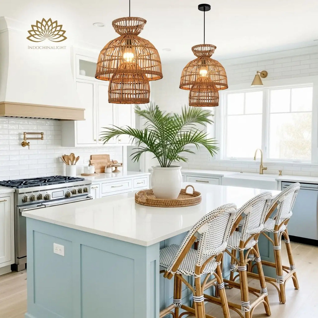 Boira II Rattan Pendant Light 16 Inches