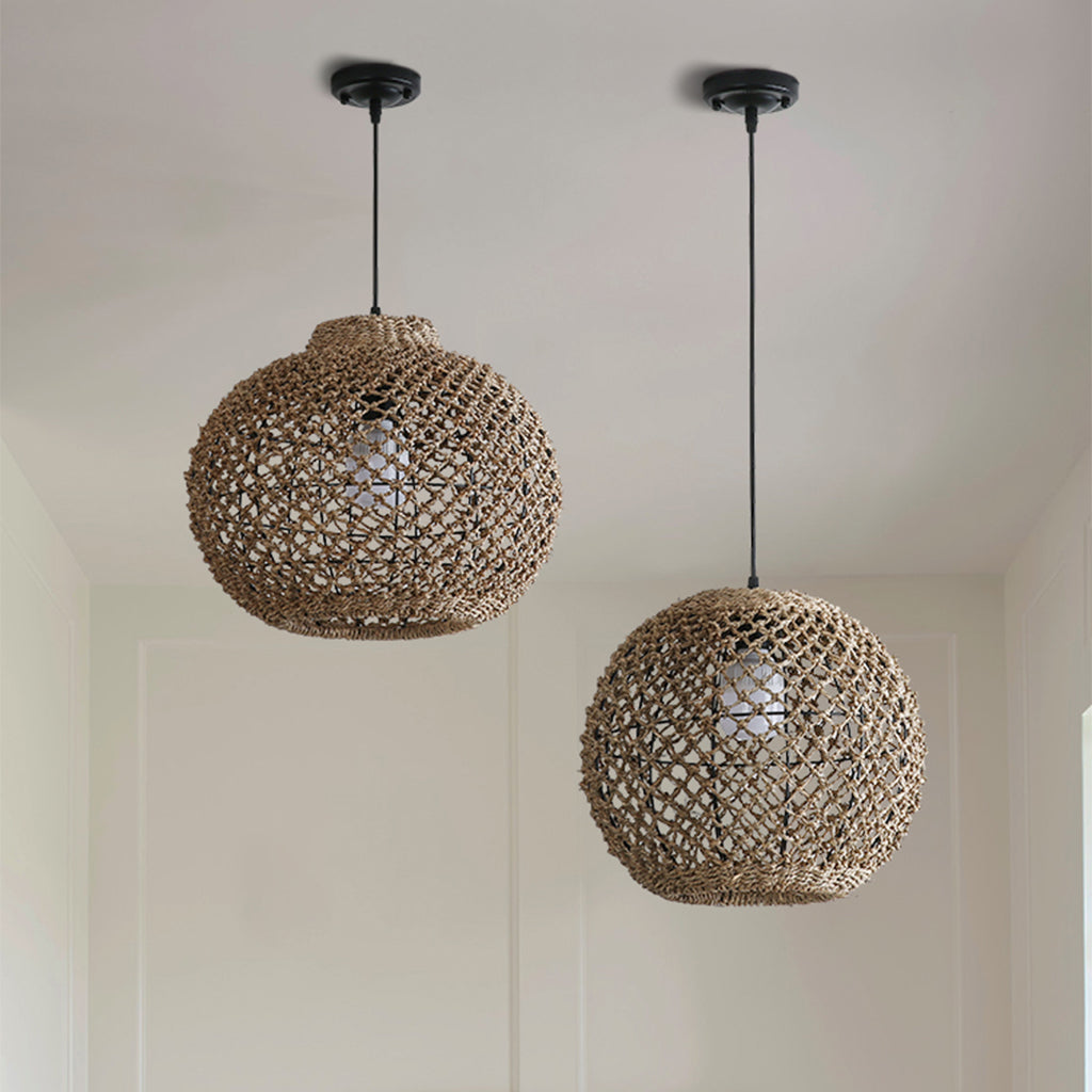 Boho Globe Small Basket Pendant Light