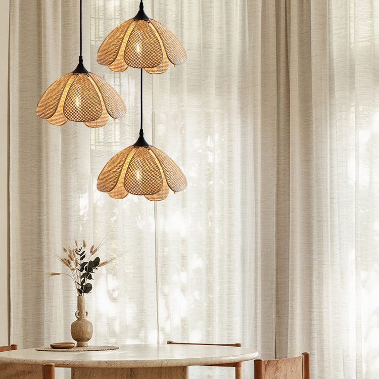 Bloom Wabi Sabi Rattan Pendant Light