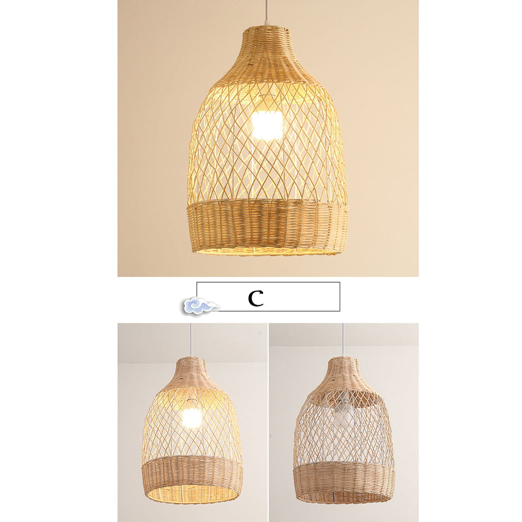 Flora Rattan Pendant 23 Inch Diameter Basket, Dome, Round