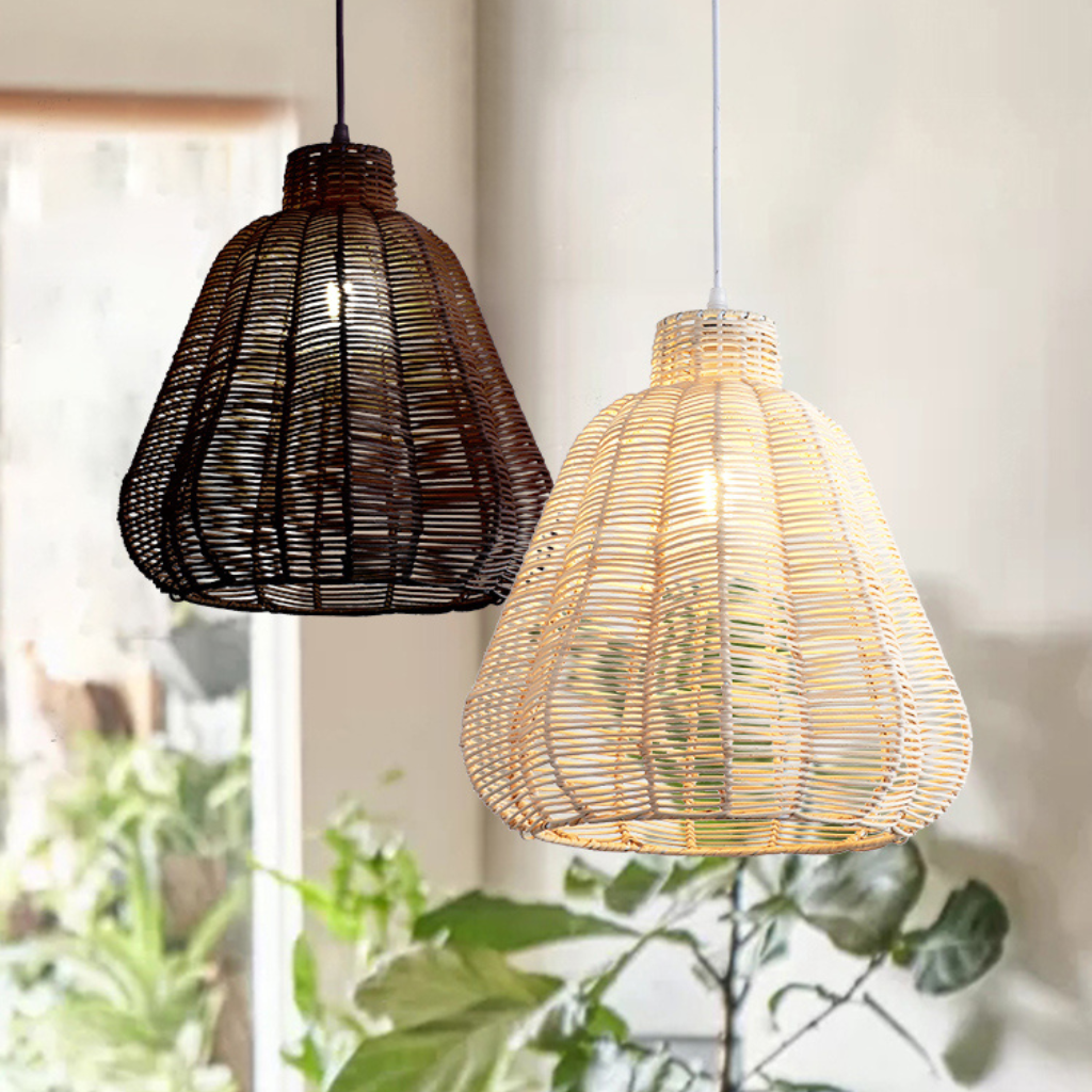 Kmart Black Wicker Rattan Pendant Light