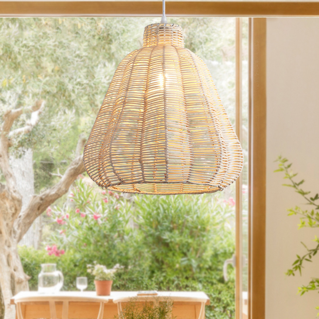 Kmart Black Wicker Rattan Pendant Light