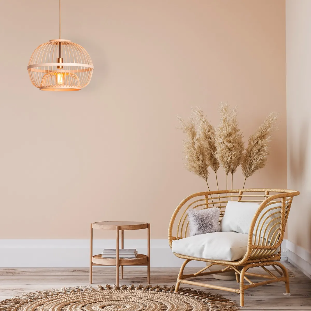 Lattice Round Bamboo Pendant Light