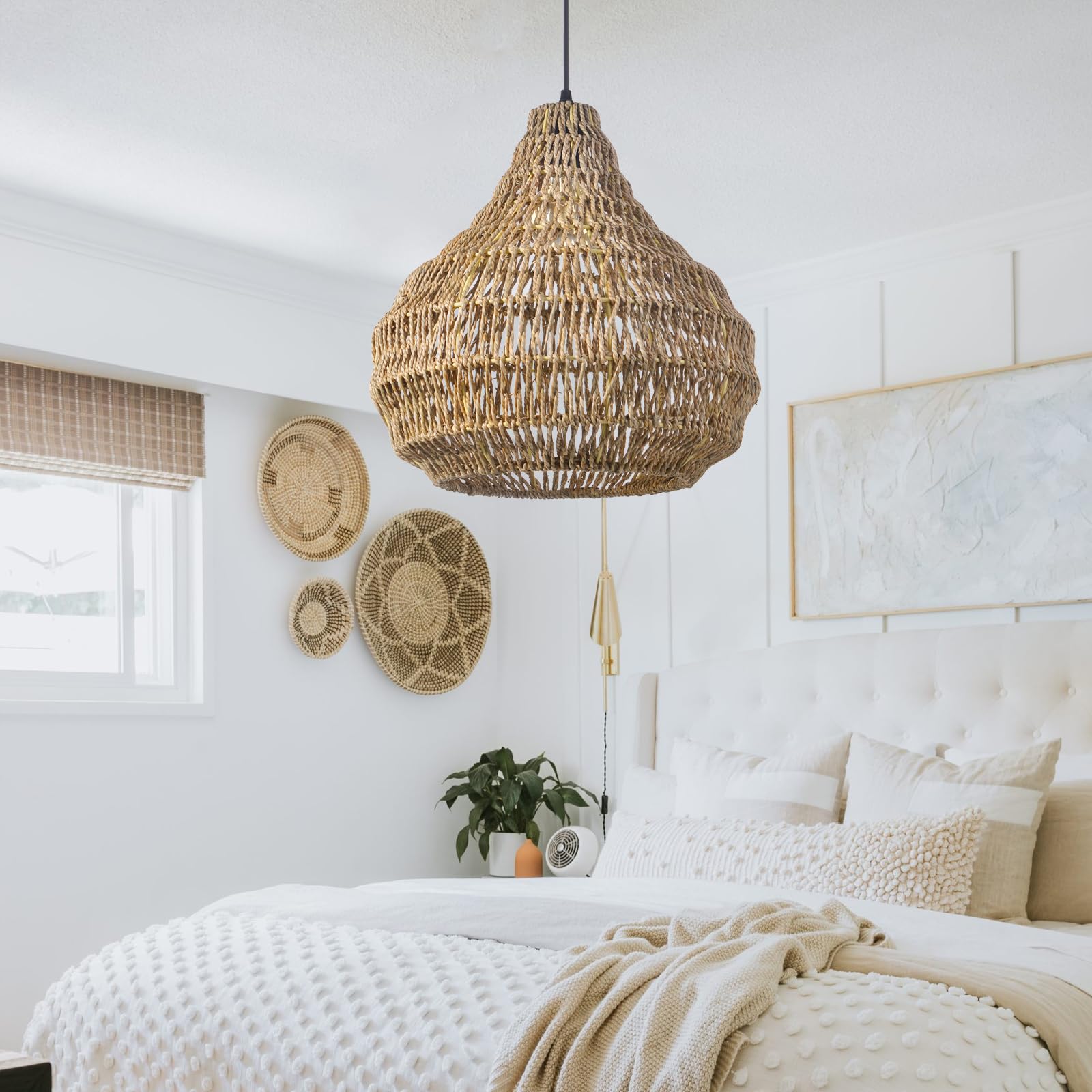 Coco Wabi Sabi Wicker Pendant Light