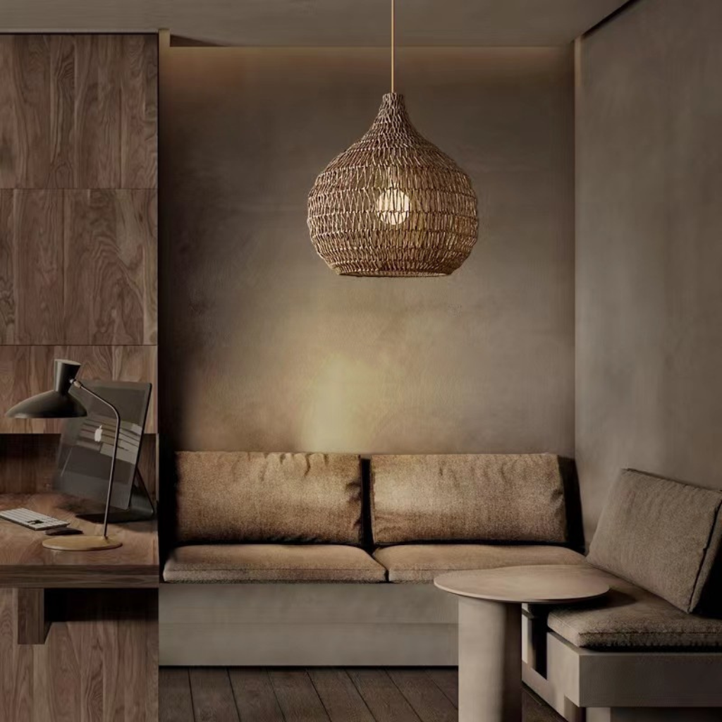 Coco Wabi Sabi Wicker Pendant Light