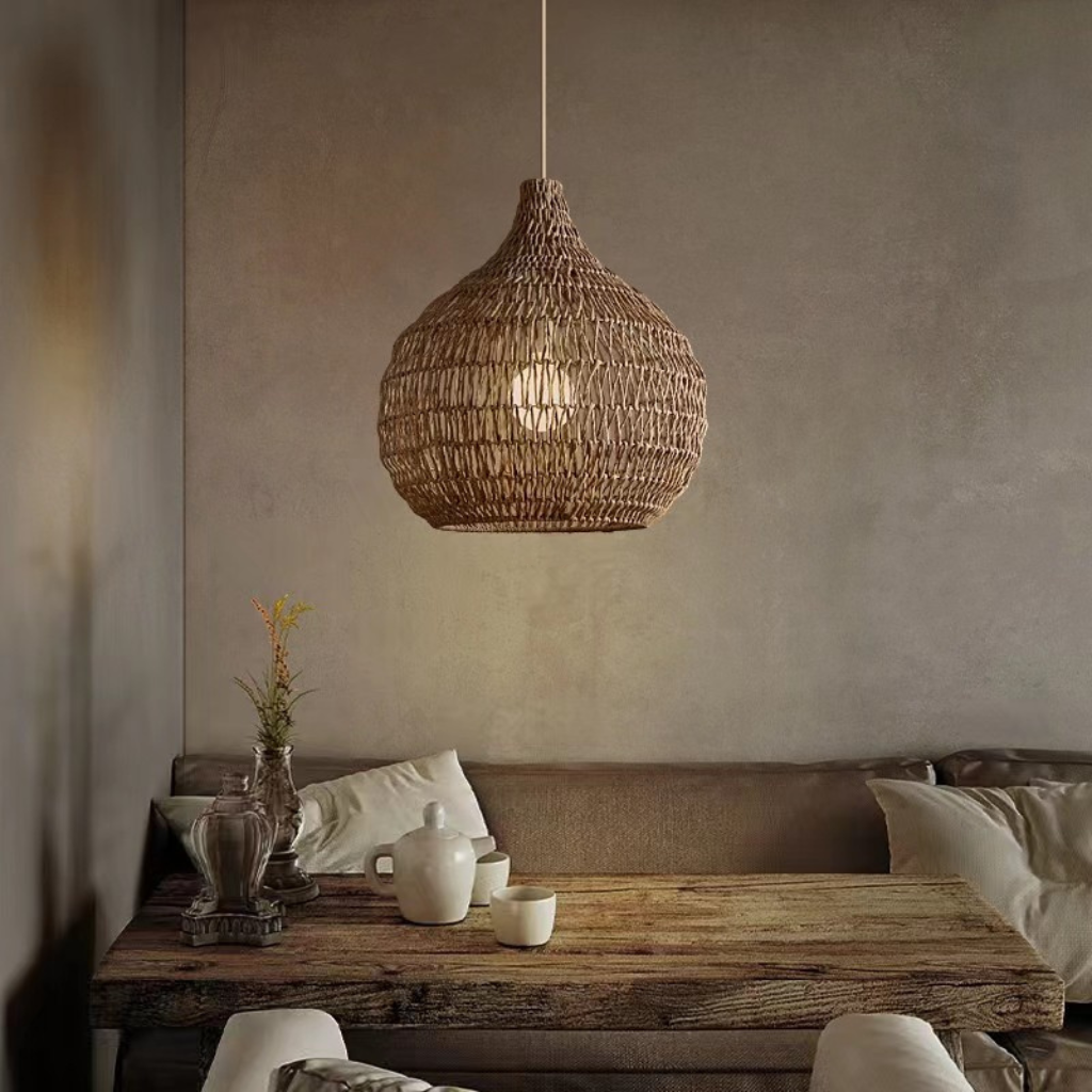 Coco Wabi Sabi Wicker Pendant Light