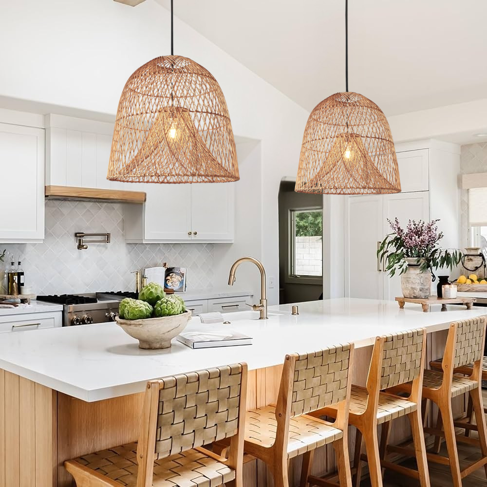 Kloe Woven Rattan Pendant Light