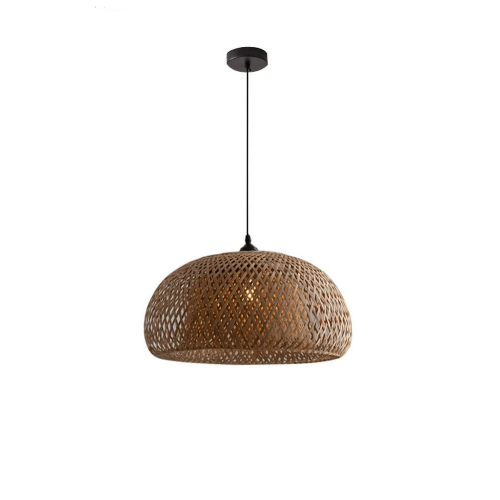 TAO Oriental Small Bamboo Basket Pendant Light
