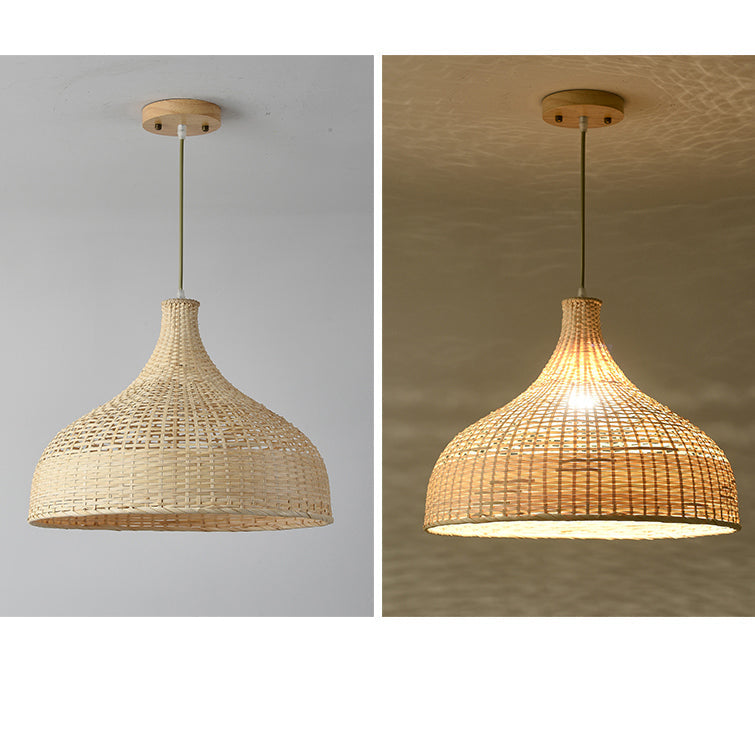 Kirsal Rattan Basket Pendant Light Shade - Cluster Hanging