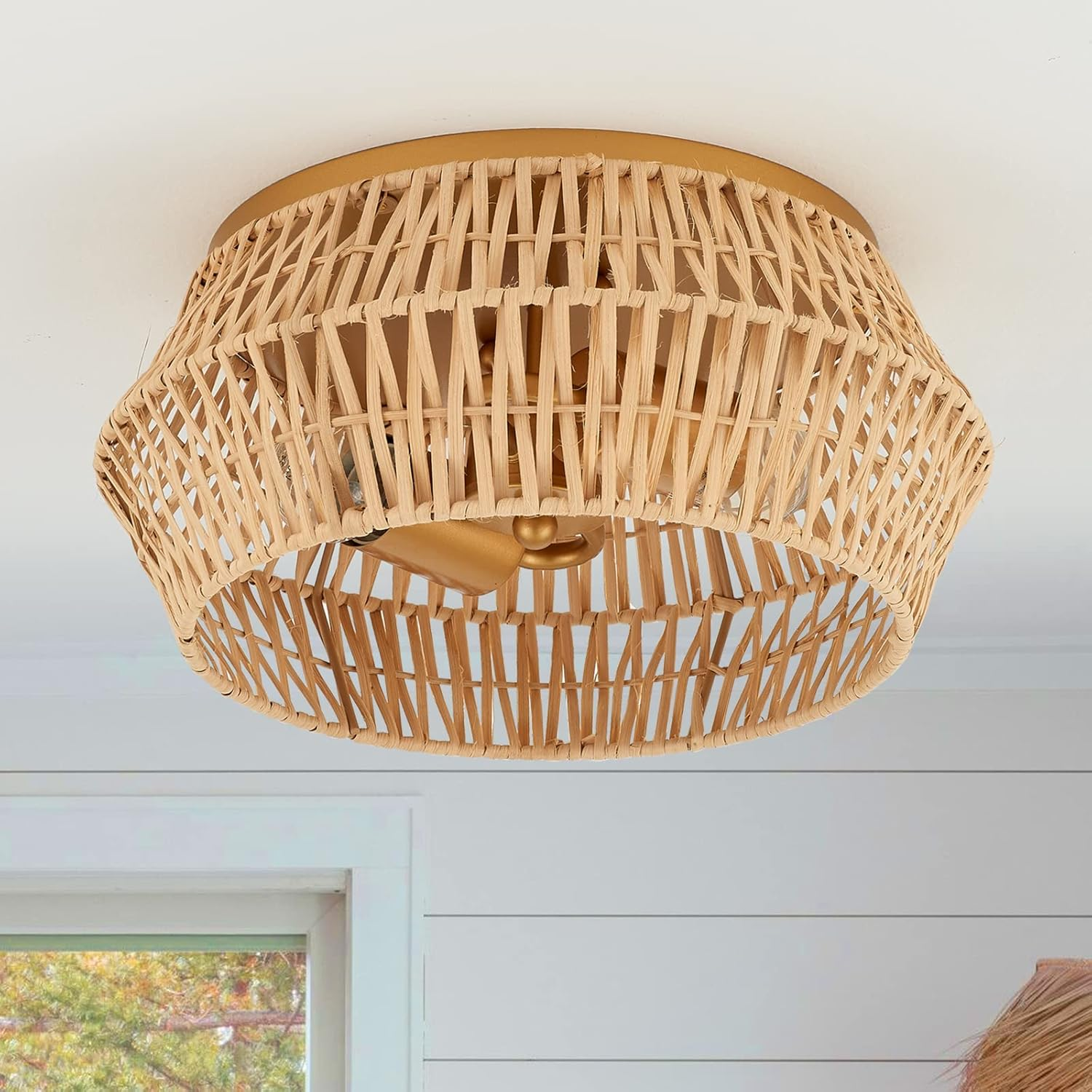 Cattleya Boho Rattan Ceiling Light