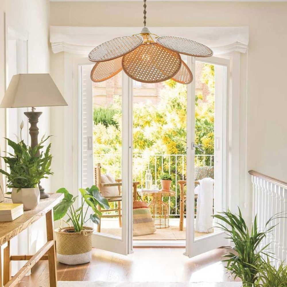 Ritta French Country Rattan Pendant Light