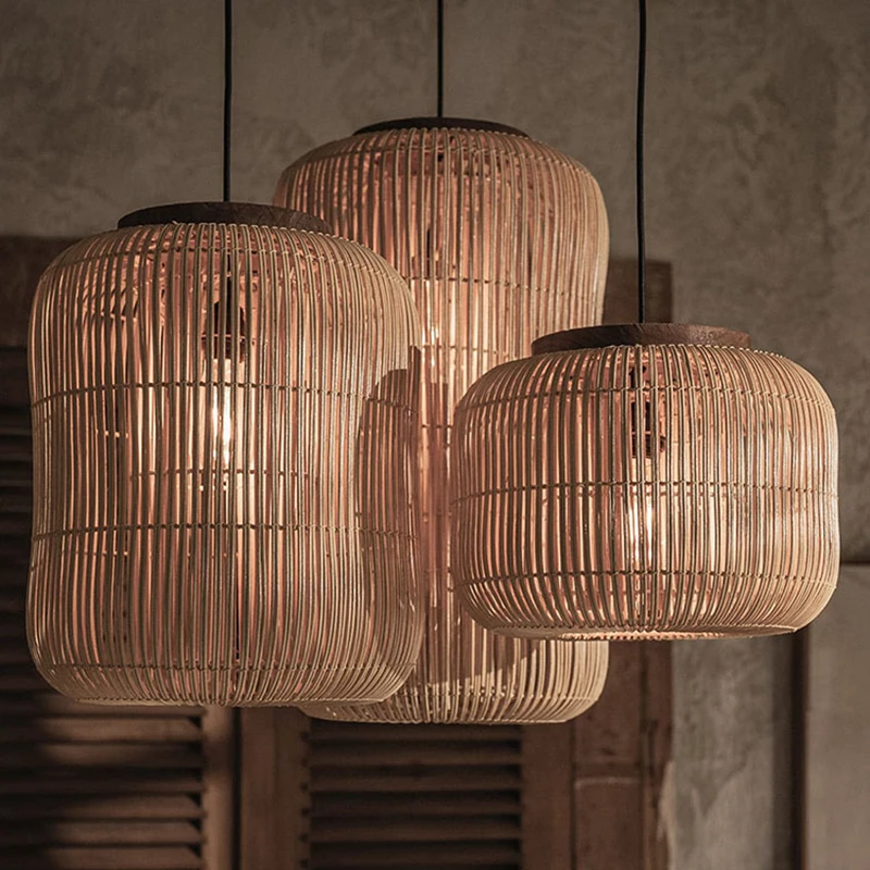 dBodhi Large Black Rattan Hanging Light