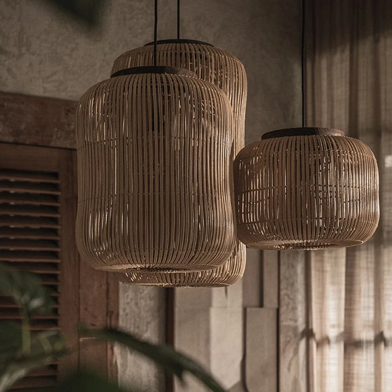 dBodhi Large Black Rattan Hanging Light