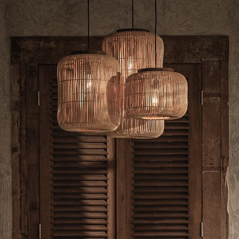 dBodhi Large Black Rattan Hanging Light