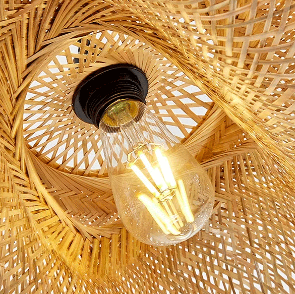 Pattranan Wabi Sabi Bamboo Woven Pendant Light
