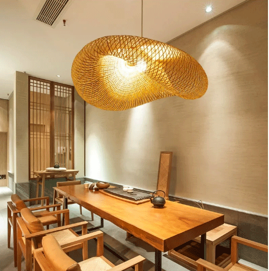 Pattranan Wabi Sabi Bamboo Woven Pendant Light