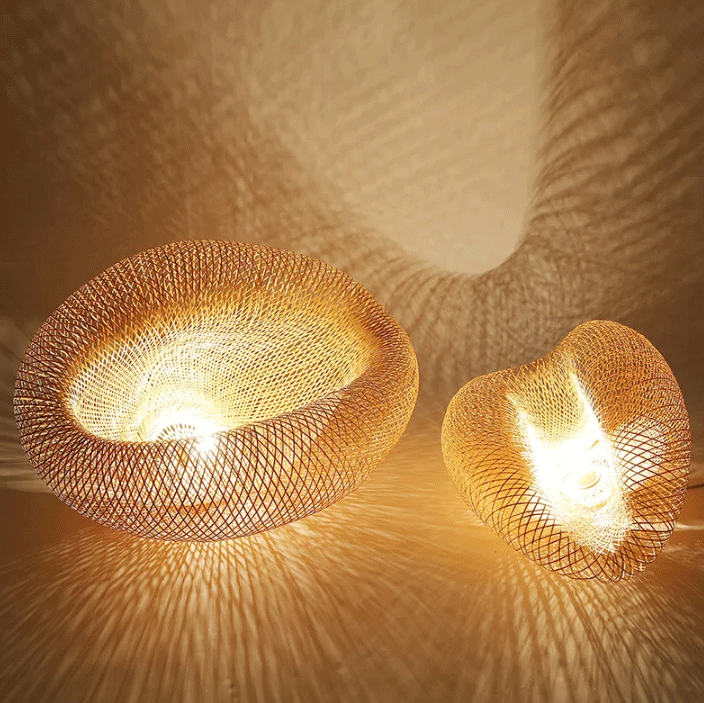Pattranan Wabi Sabi Bamboo Woven Pendant Light