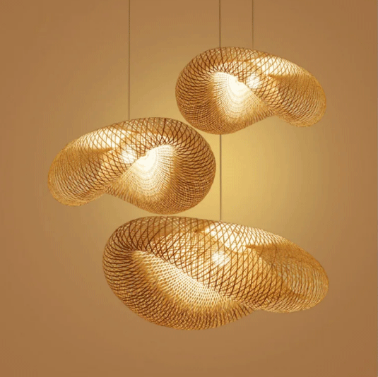 Pattranan Wabi Sabi Bamboo Woven Pendant Light