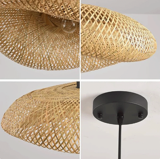 Pattranan Wabi Sabi Bamboo Woven Pendant Light