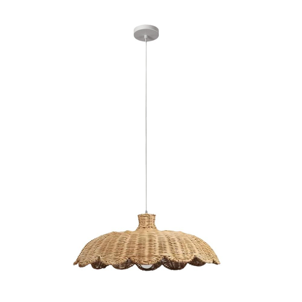 Alice Boho Scallop Rattan Pendant Light