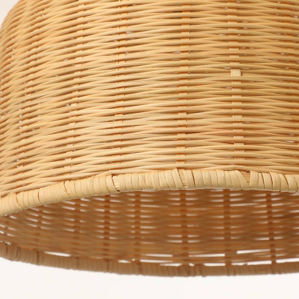 Allen and Roth Wicker Rattan Bell Basket Pendant Light