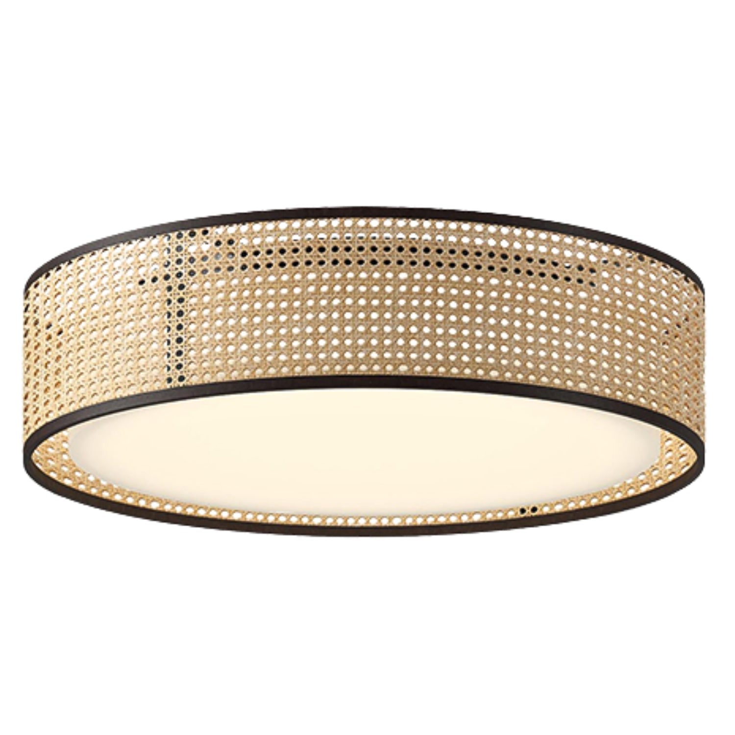 Alora Lyla Rattan Drum Light - Flush Mount