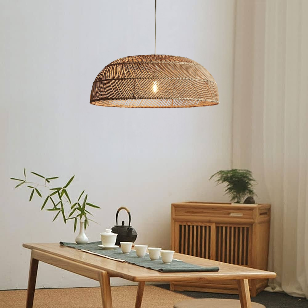 Amara Dome Rattan Woven Pendant Light