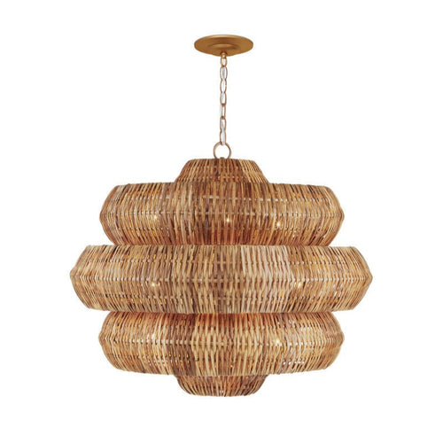 Antibes Extra Large Multi-Tiered Rattan Chandelier
