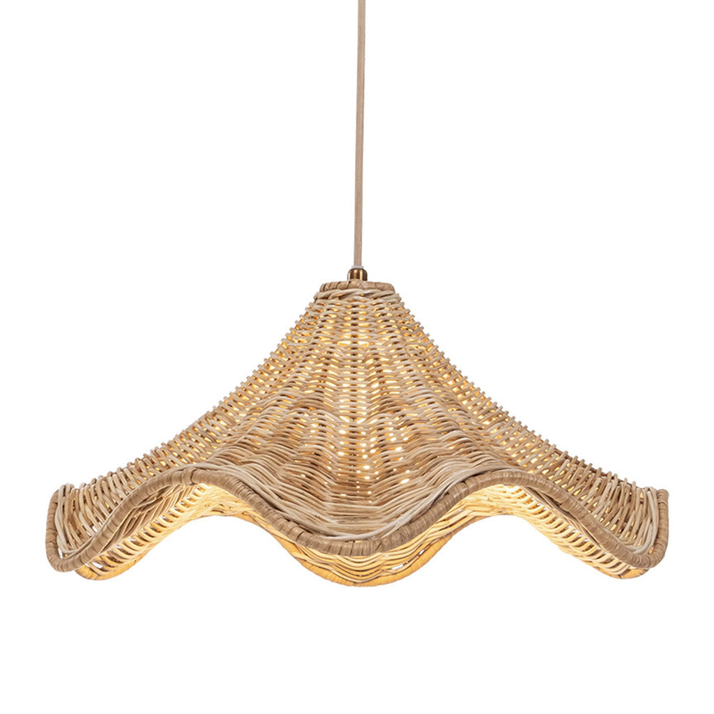 Ariel Rattan Wave Pendant Light