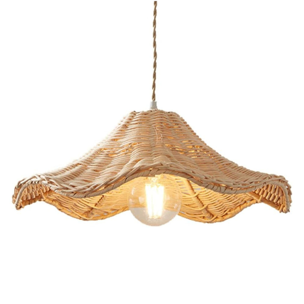 Ariel Rattan Wave Pendant Light