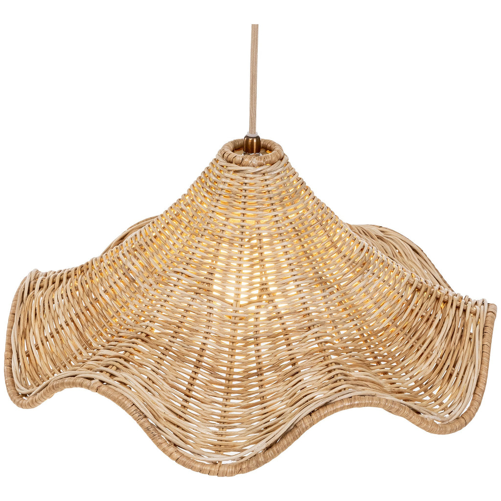 Ariel Rattan Wave Pendant Light