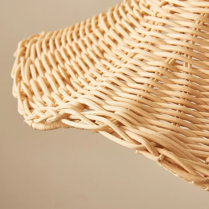Ariel Rattan Wave Pendant Light