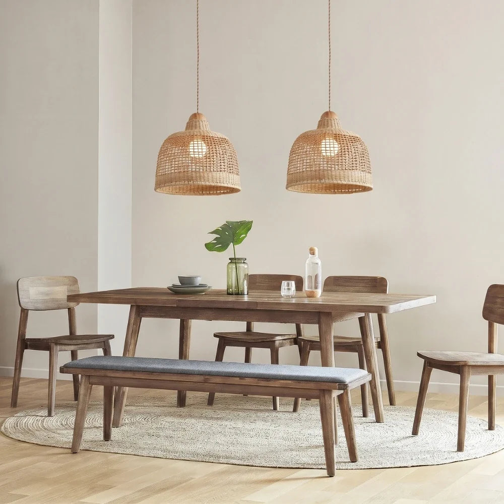 Arturesthome Rattan Basket Weave Pendant Light