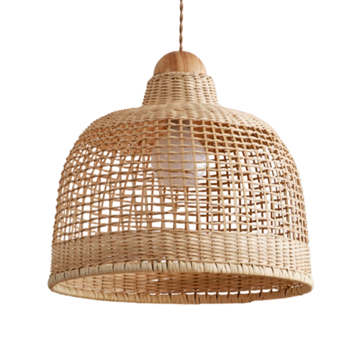 Arturesthome Rattan Basket Weave Pendant Light