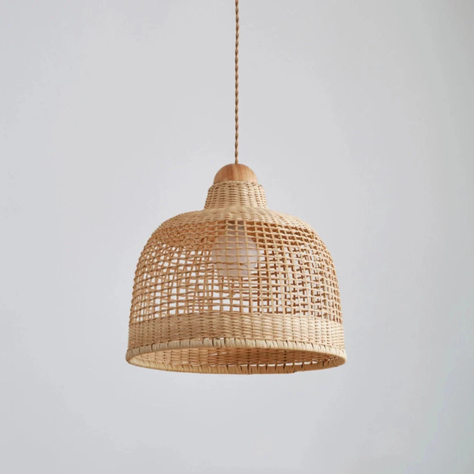 Arturesthome Rattan Basket Weave Pendant Light