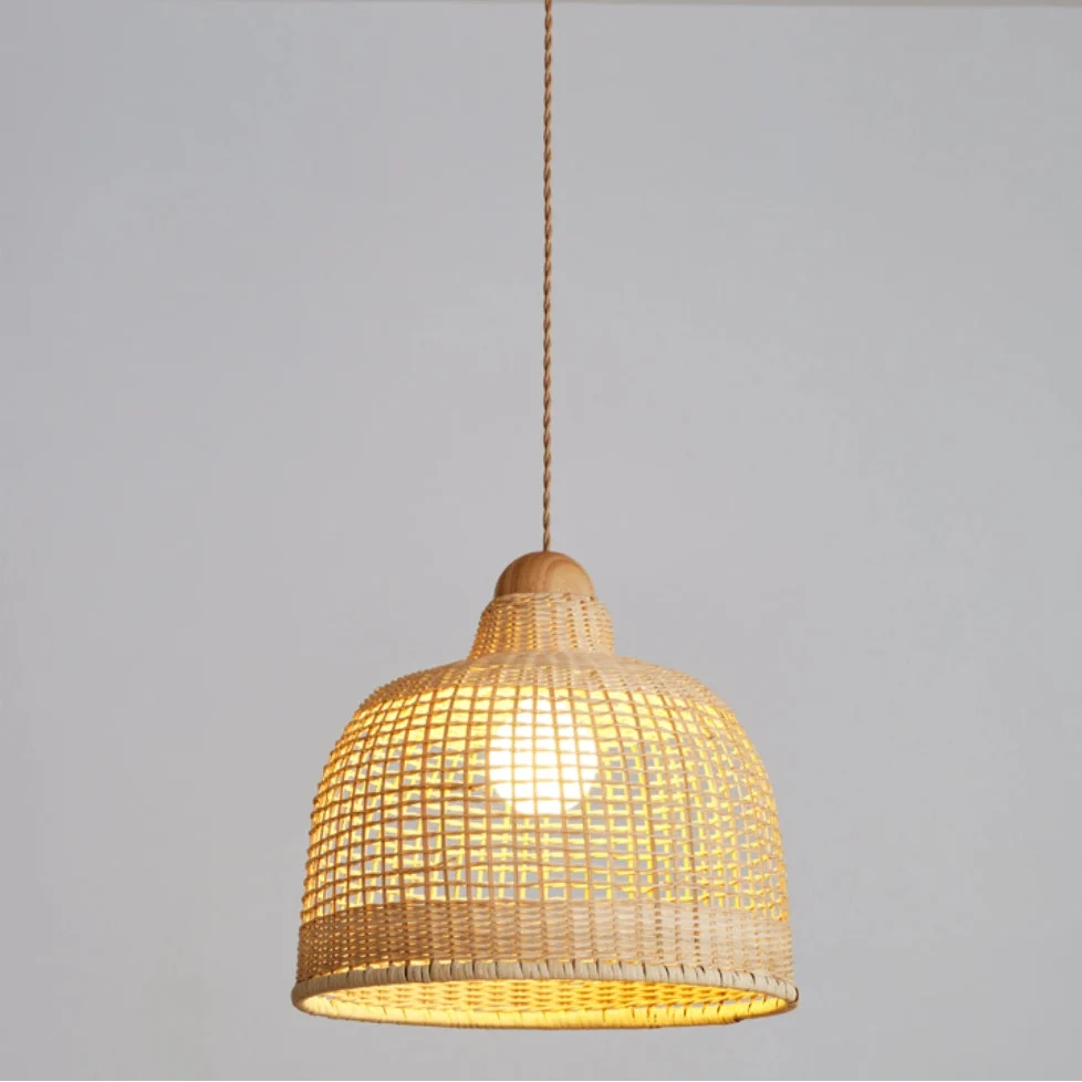 Arturesthome Rattan Basket Weave Pendant Light