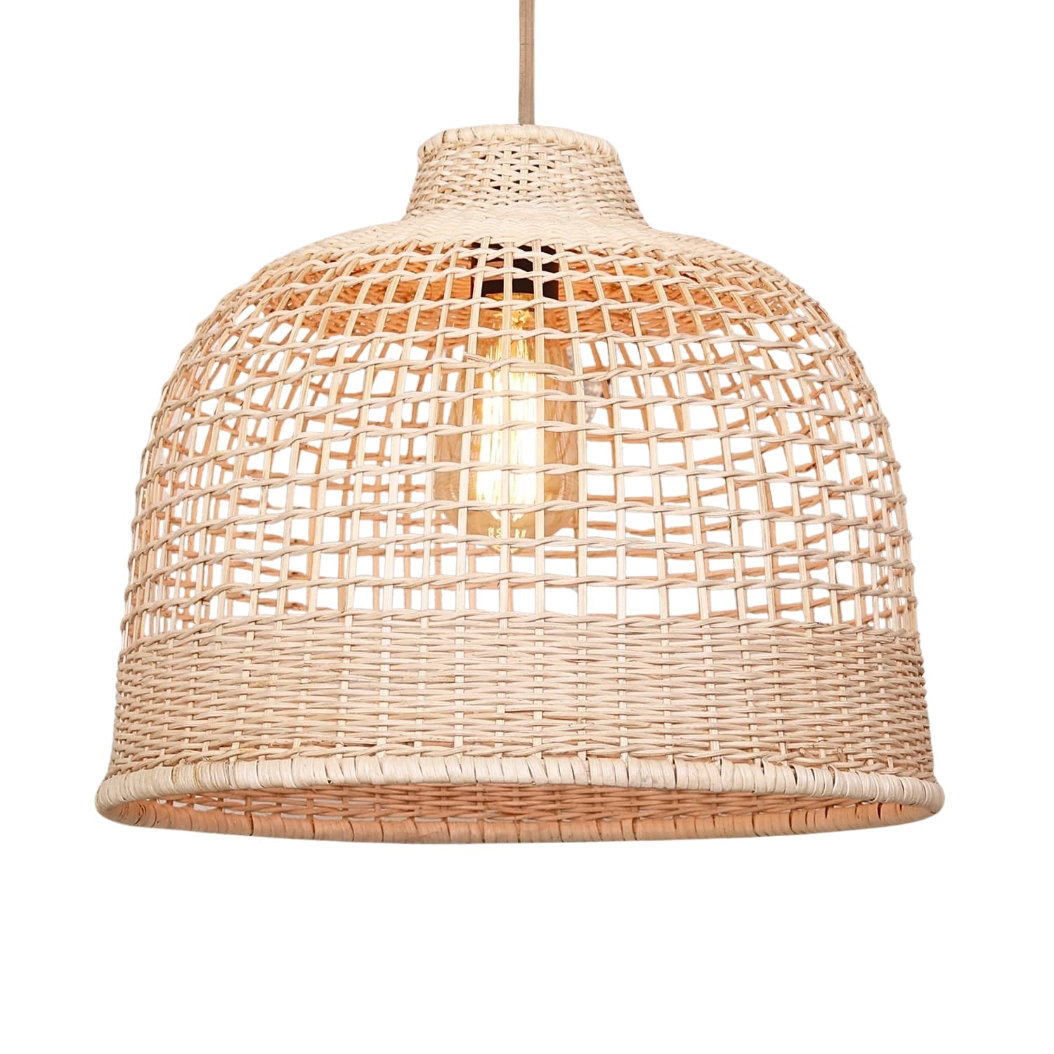 Arturesthome Rattan Basket Weave Pendant Light