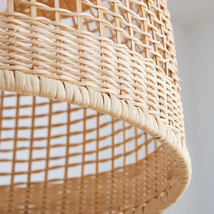 Arturesthome Rattan Basket Weave Pendant Light