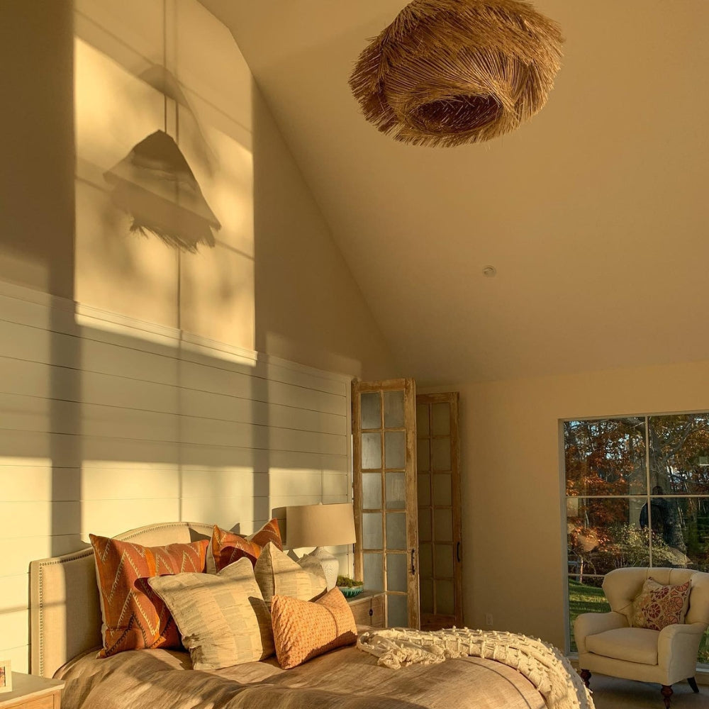 Ashburn Fringe Rattan Pendant Light