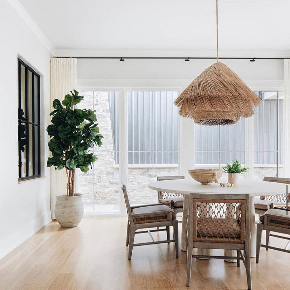 Ashburn Fringe Rattan Pendant Light