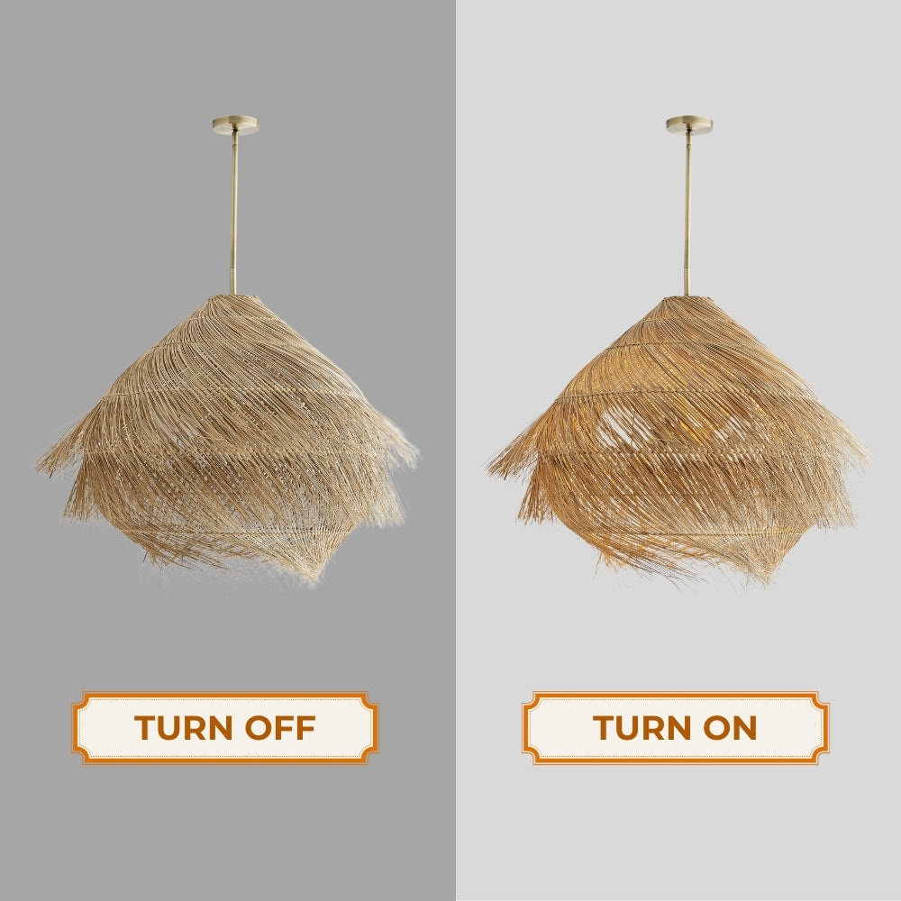 Ashburn Fringe Rattan Pendant Light