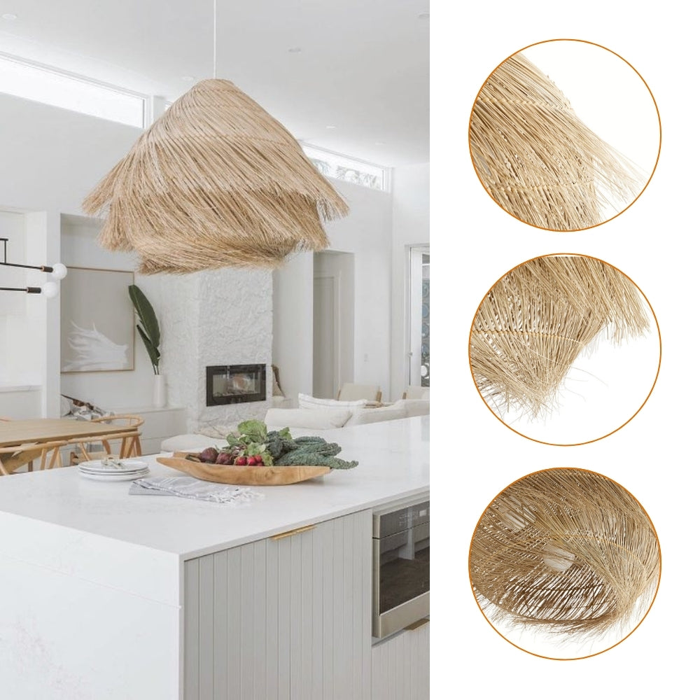 Ashburn Fringe Rattan Pendant Light