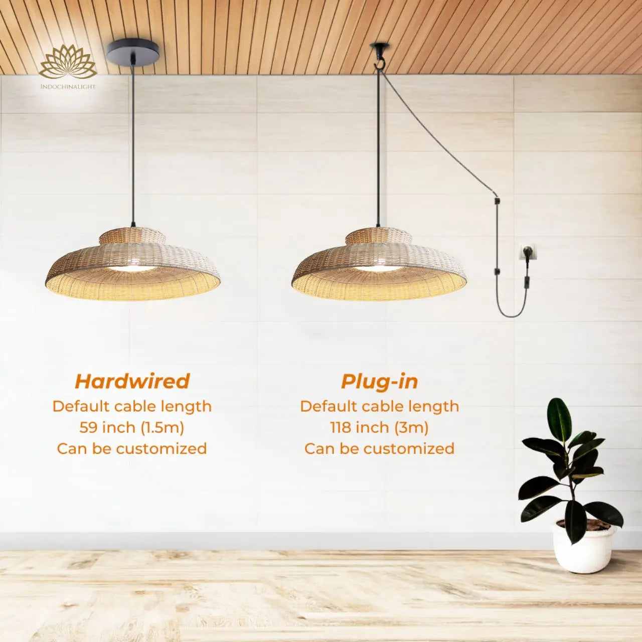 Balla Wicker Rattan Pendant Light