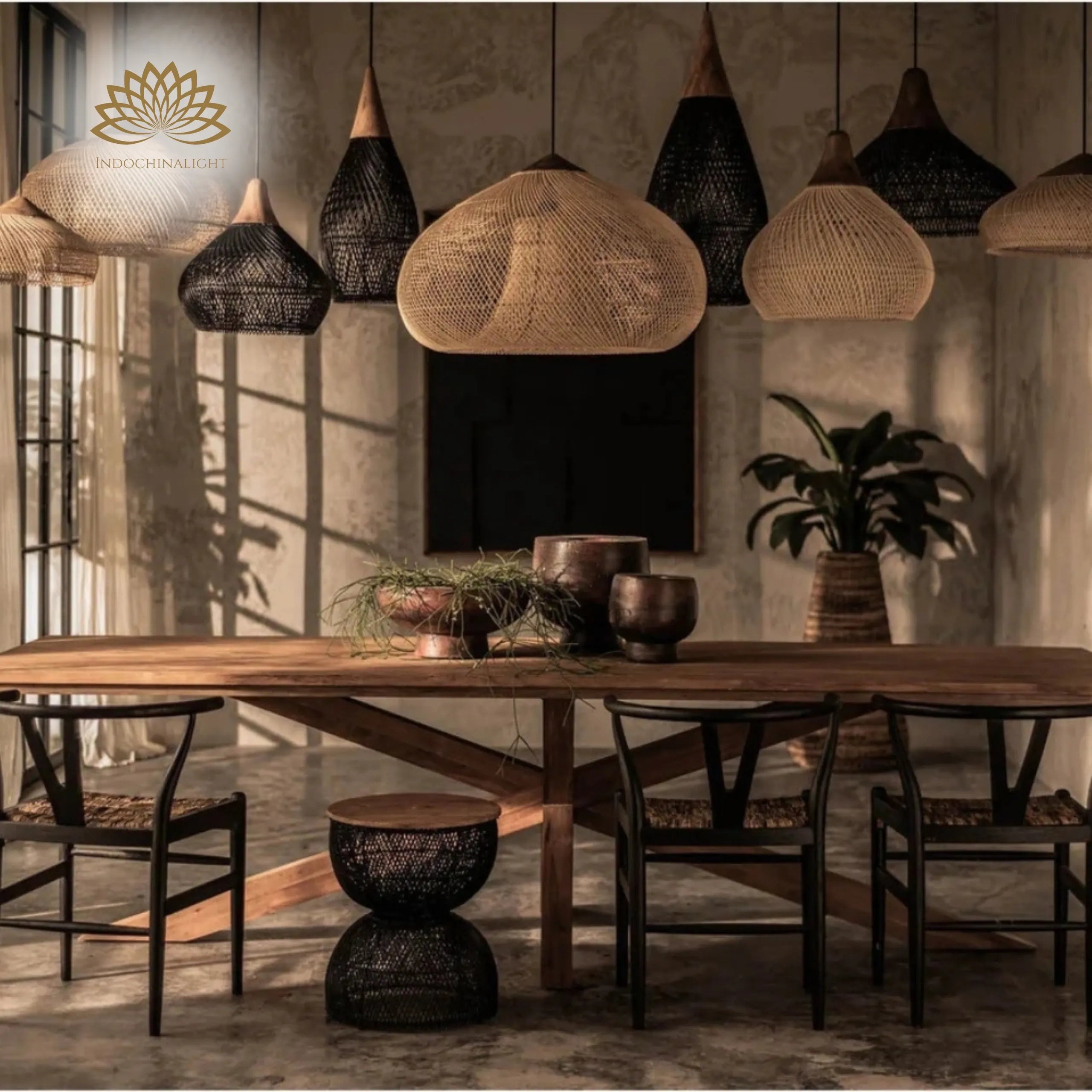 Bathari Wabi Sabi Rattan Pendant Light