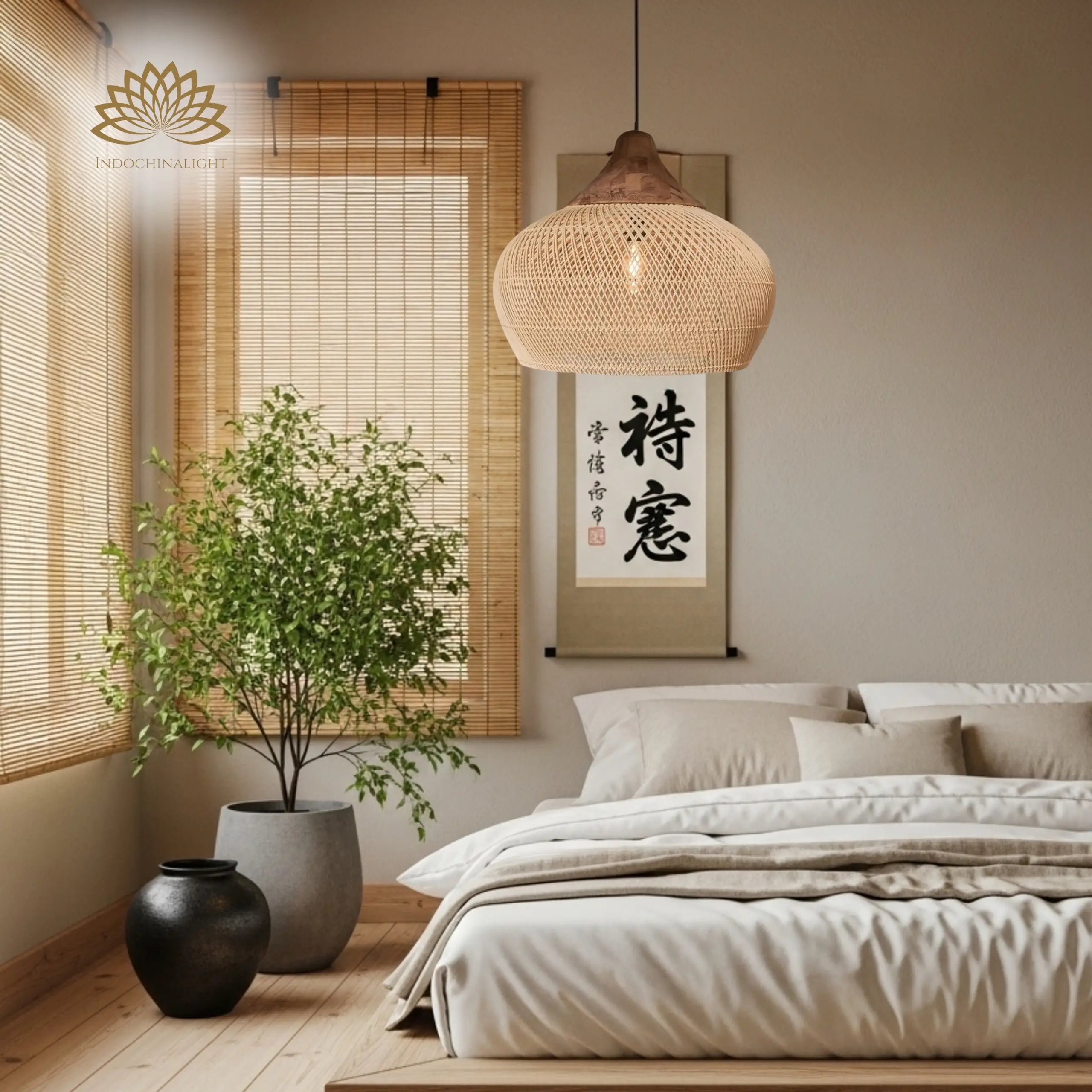 Bathari Wabi Sabi Rattan Pendant Light