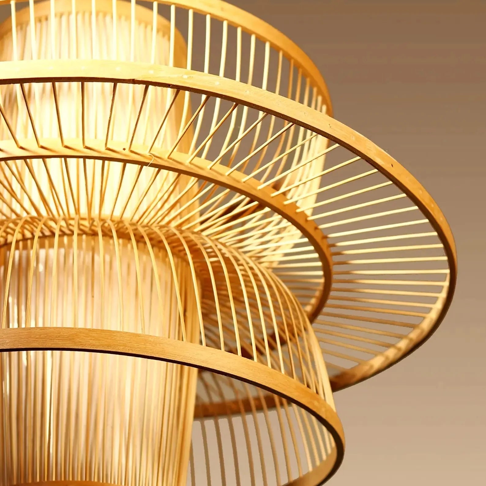 Bayou Wabi Sabi Tiered Bamboo Pendant Light