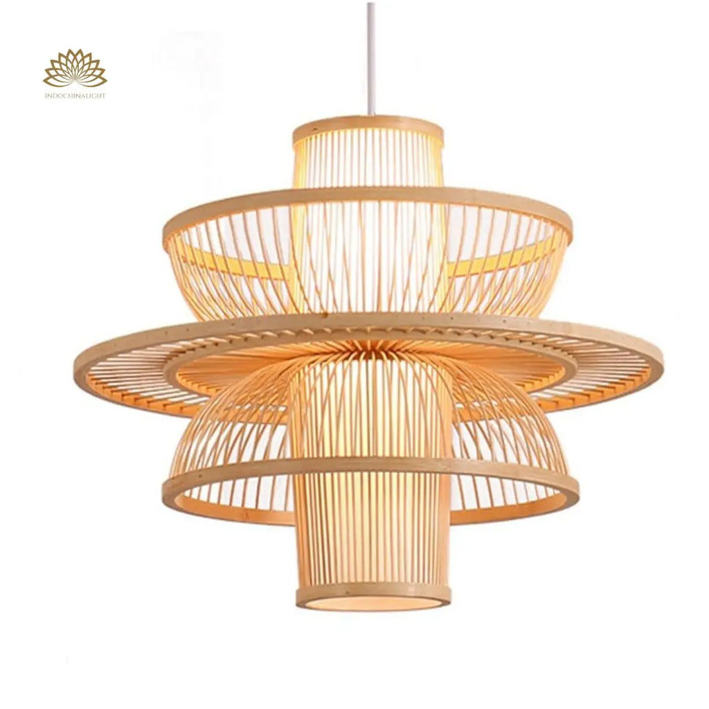 Bayou Wabi Sabi Tiered Bamboo Pendant Light